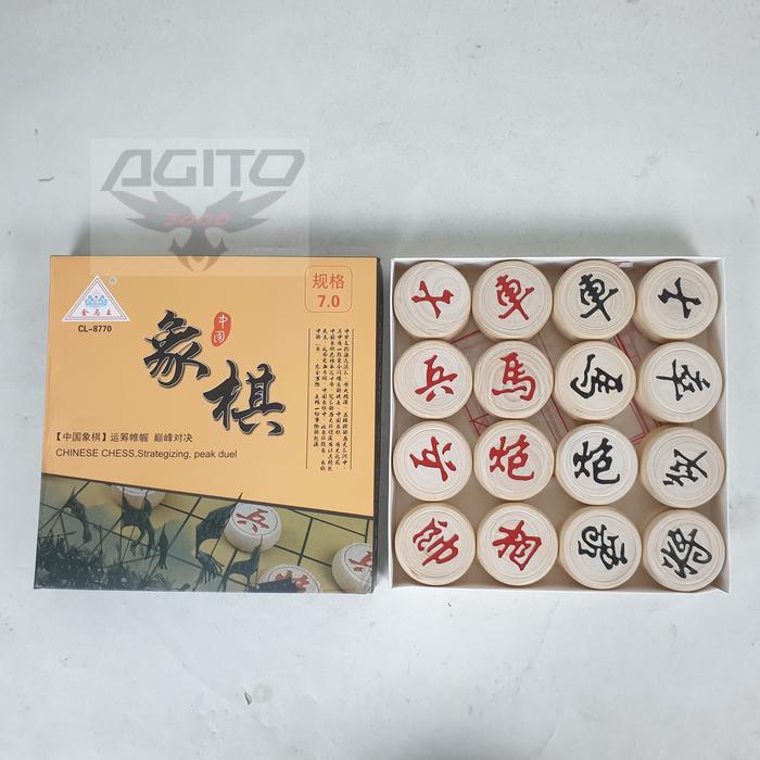 TERMURAH Catur China Chess Set Kayu Berkualitas Tinggi CL-8770 7cm