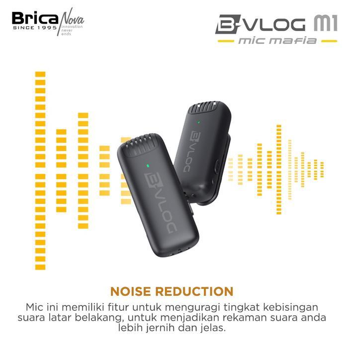 Terbaru Brica B-Vlog M1 Wireless Clip On Microphone With Charging Case Type C