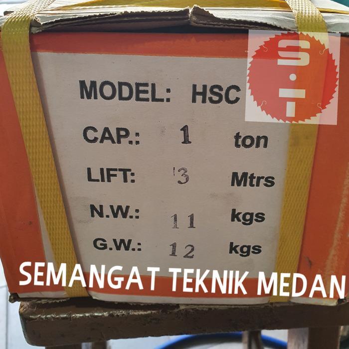 Readyyy Chain Block Takel Katrol Hoist 1Ton 1 Ton 3 Meter 3 M Elephant Gajah