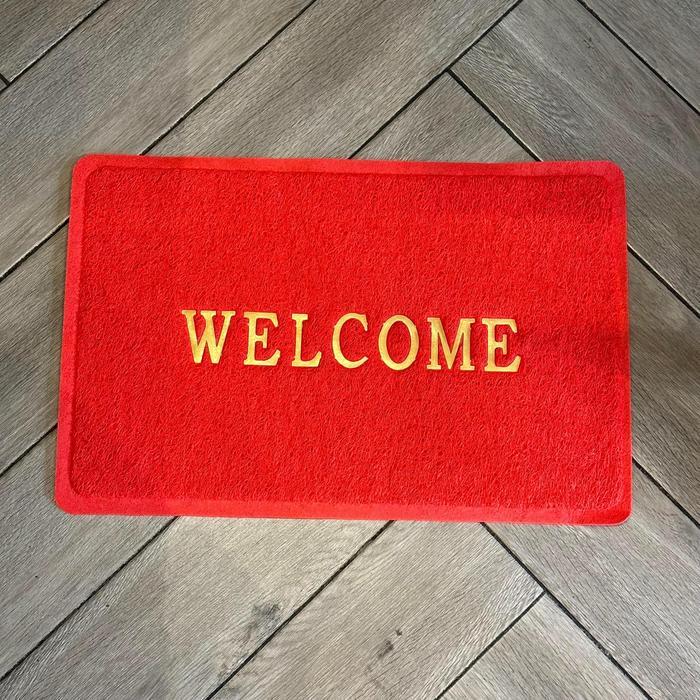 AMS - Bisa COD Keset Karpet PVC Anti Slip Welcome Mie Bihun Empuk Indoor & Outdoor EG820
