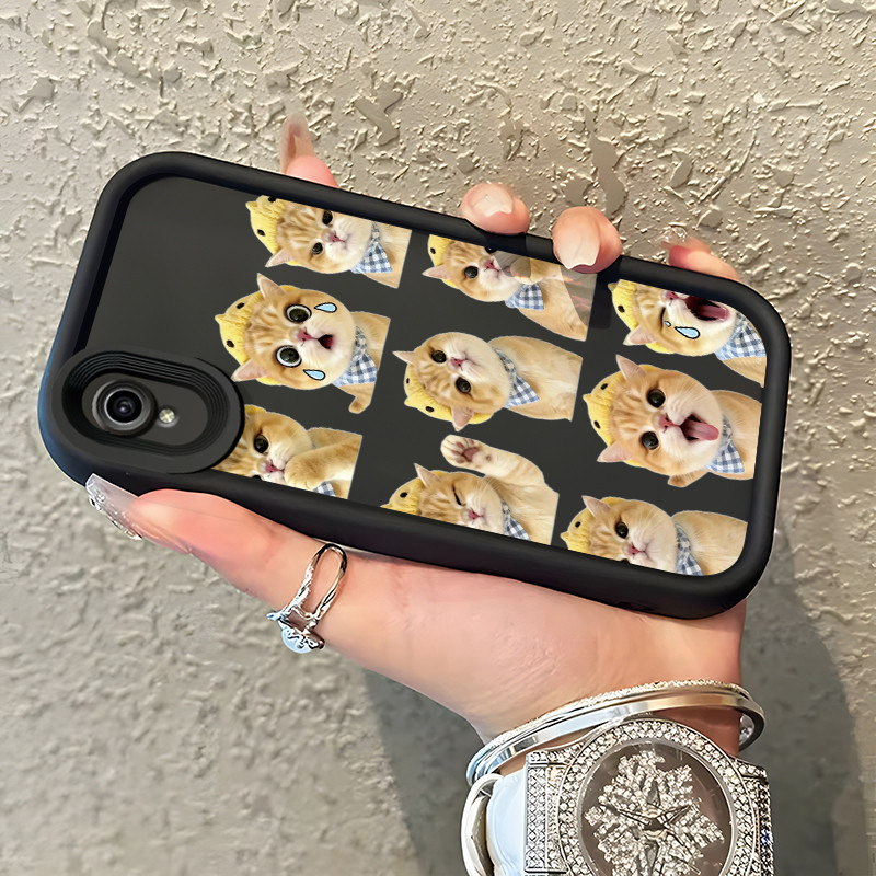 Casing Hp VIVO Y91C Y90 Y1s Case Casing HP Foto kucing sapi yang lucu Pola kasus ponsel tangga seder