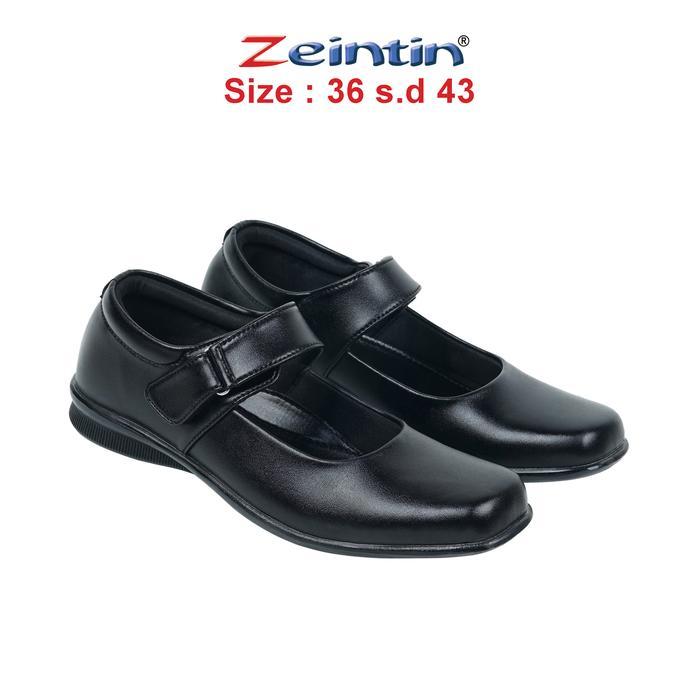 Sepatu Pantofel Wanita Flat Shoes Kantor Pantofel Paskibra Wanita Sintetis Zo