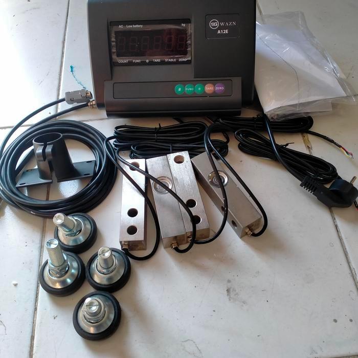 Timbangan sapi, loadcell 2 ton, indicator monitor a12e, kaki timbangan