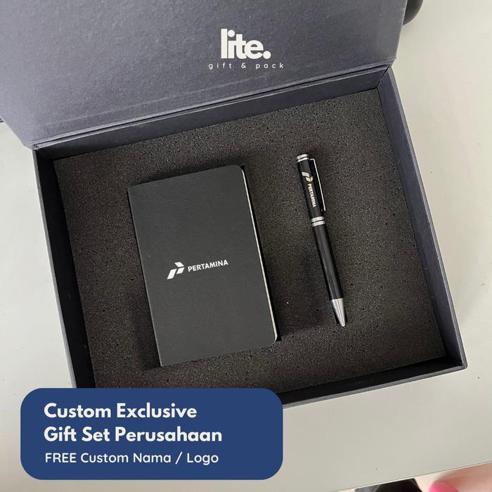 Gift Set Buku Notes/ Notebook A6/ A5 + Bolpen, Hadiah/ Hampers Custom korporat, Hadiah Wisuda, Ulang