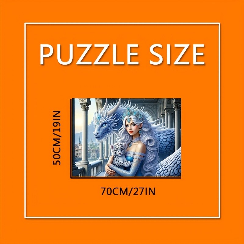 1000pcs Dragon and Beauty Dao Portable Puzzle - Challenging Difficult Level, Adult Brain Suitable