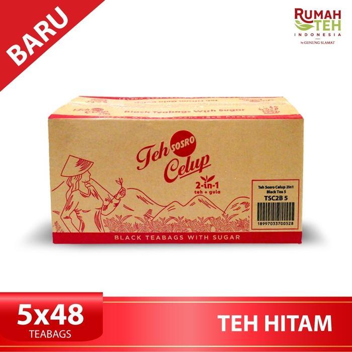Promo Teh Celup Sosro 2 In 1 Carton Pack (1 Karton Isi 48 Pouch) Termurah