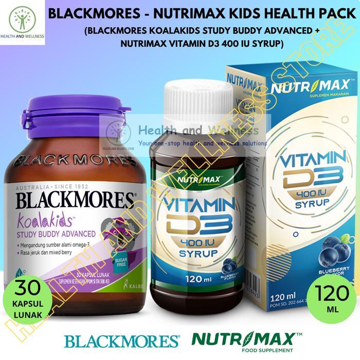 BLACKMORES KOALAKIDS STUDY BUDDY ADVANCED 30 NUTRIMAX VITAMIN D3 400 IU 120 ML SYRUP
