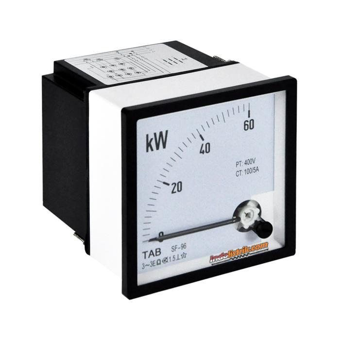 KILO WATT METER 3P4W 96X96 ANALOG TAB KW METER - KUALITAS HANDAL