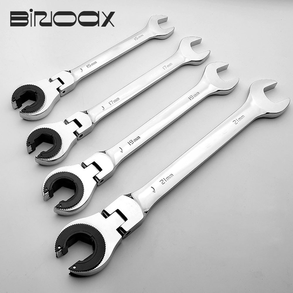 Tubing Ratchet Wrench with Open Flexible Head 8-30MM 72 Teeth For Car Repair Oil Combination Wrenche