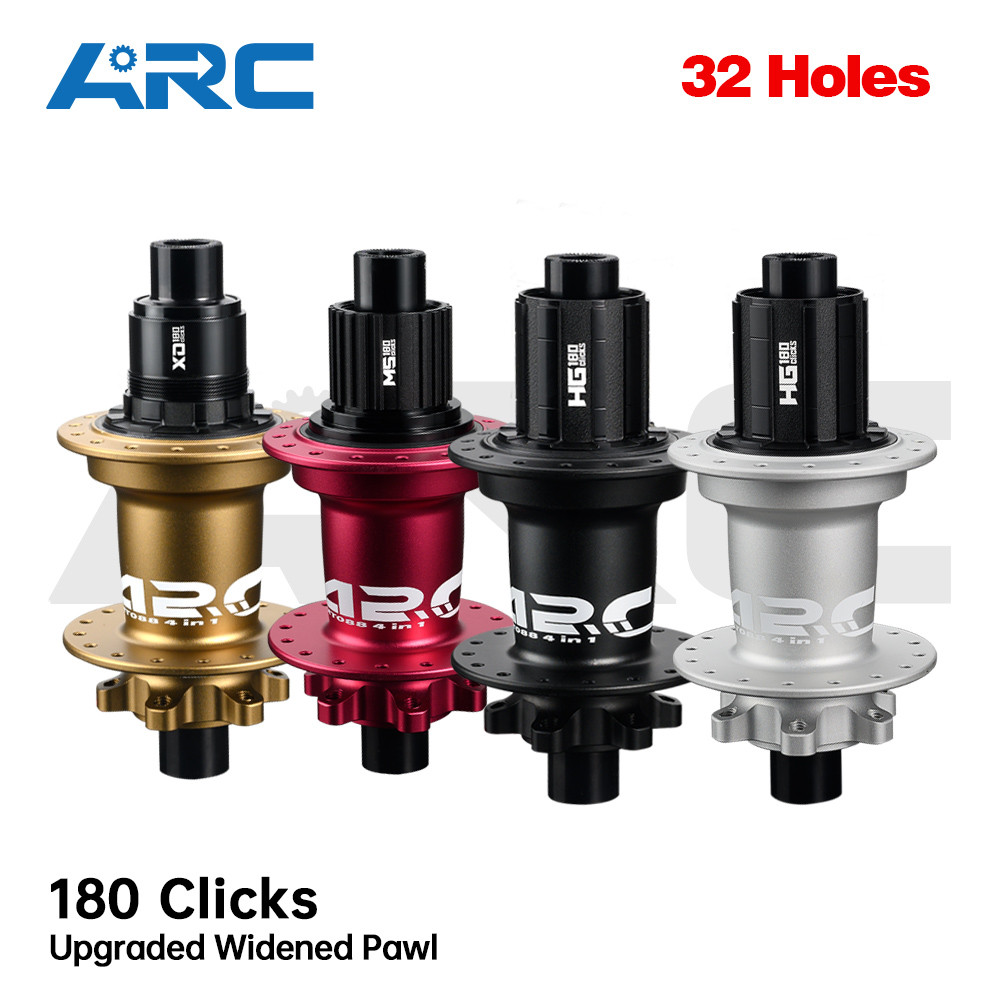 ARC 32H 6 Pawls Hub 180 Clicks Widen Pawls MTB Hub Front 9x100 15x100 Rear 10x135 12x142 Bike