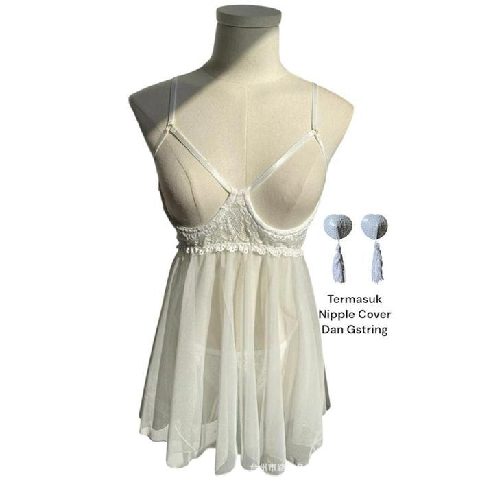 Tally - [Goodkitty] L64 Lingerie Dress Baju Tidur Wanita Malam Lingerie Premium Dinas Malam Fashion