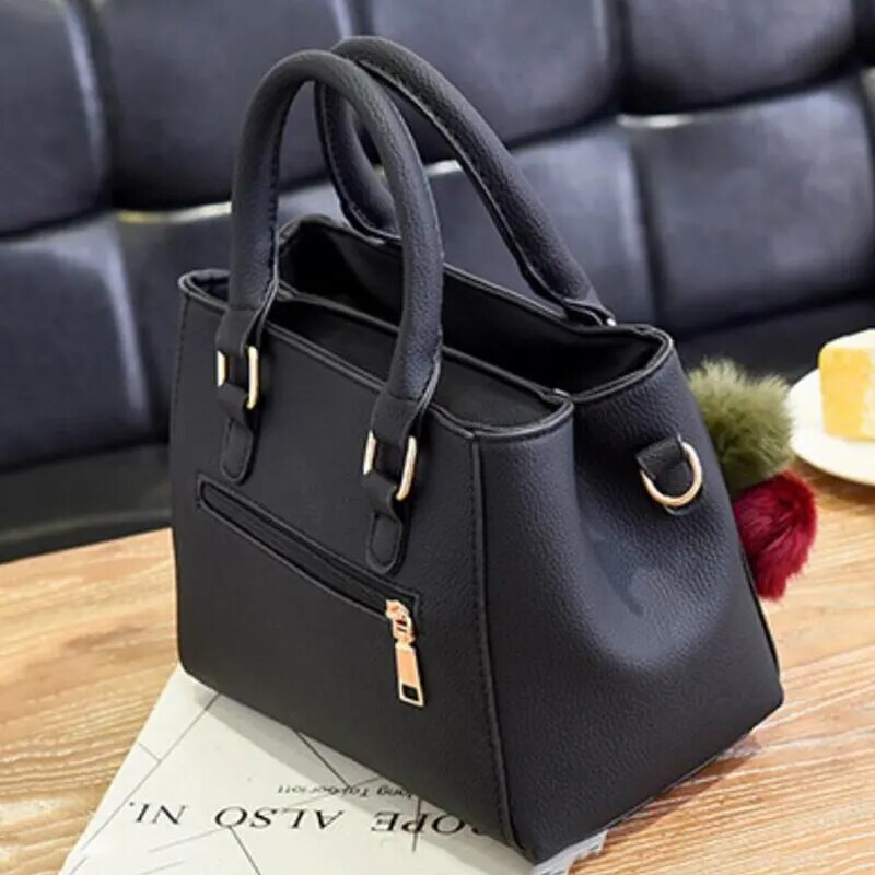 PU Leather Ladies HandBags Women Vintage Purse Plush Tassel Messenger Bags Tote Boston Shoulder