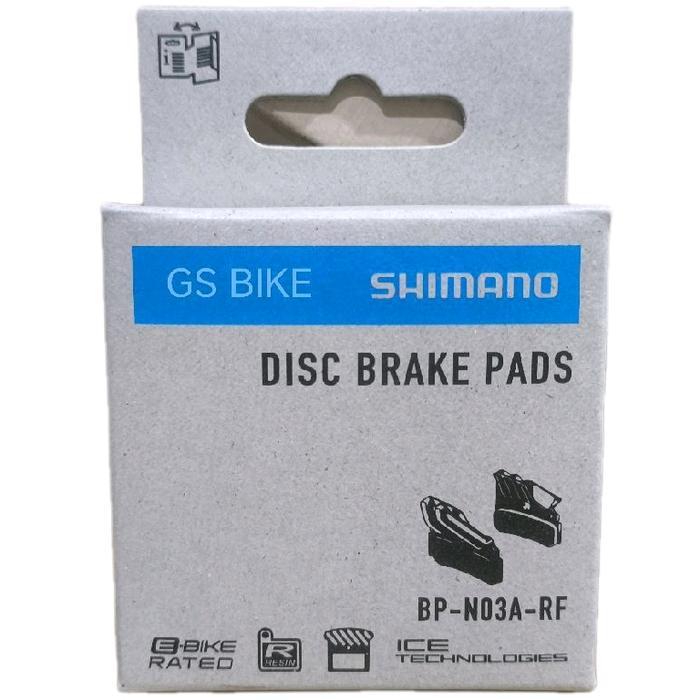 SHIMANO BP-N03A-RF 4-PISTON RESIN DISC BRAKE PADS W/ FIN & SPRING KAMPAS REM SEPEDA BRAKESET XTR