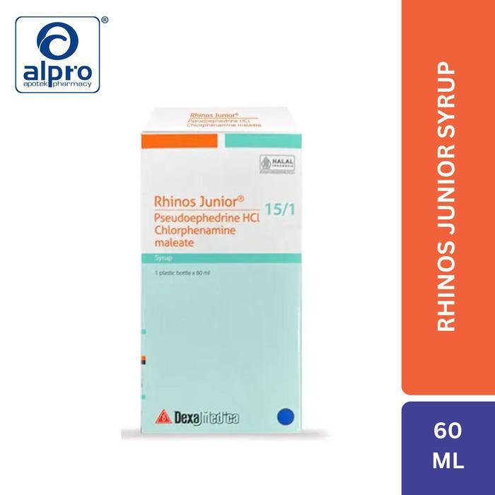 Terlaris Rhinos Junior Obat Flu Syrup 60Ml