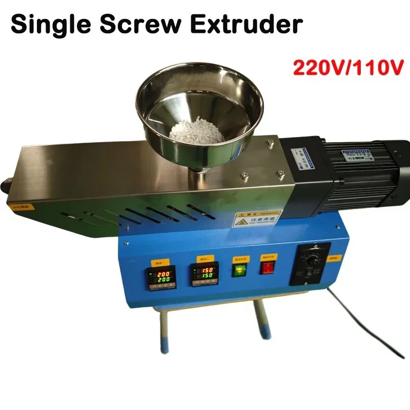 Single Screw Extruder Laboratory Plastic Extruder Machine Polymer Injection Molding Crusher Traction