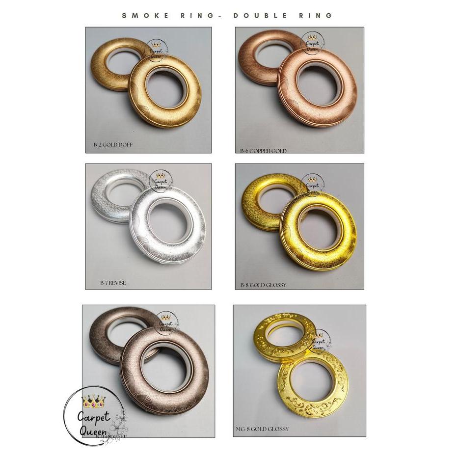 Smokering Gorden Double Ring Beraneka Motif
