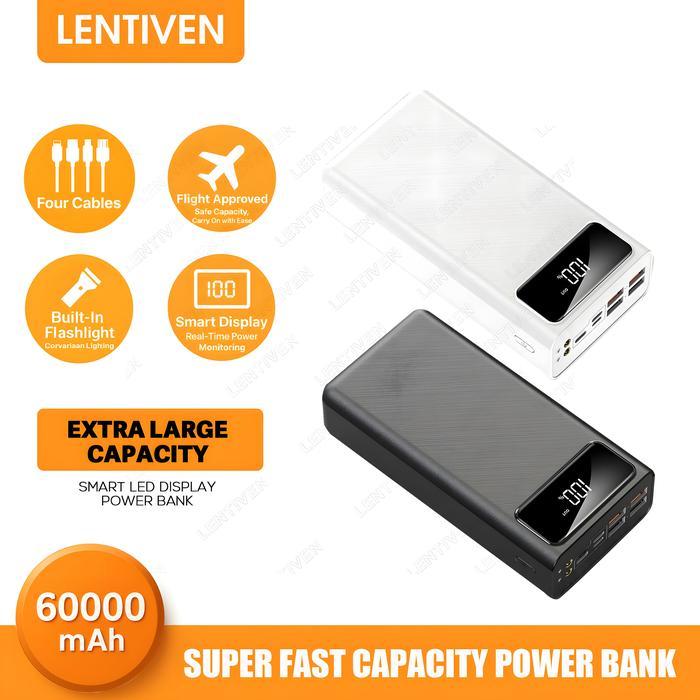 PUNING LENTIVEN POWER BANK 60000MAH POWERBANK BATERAI