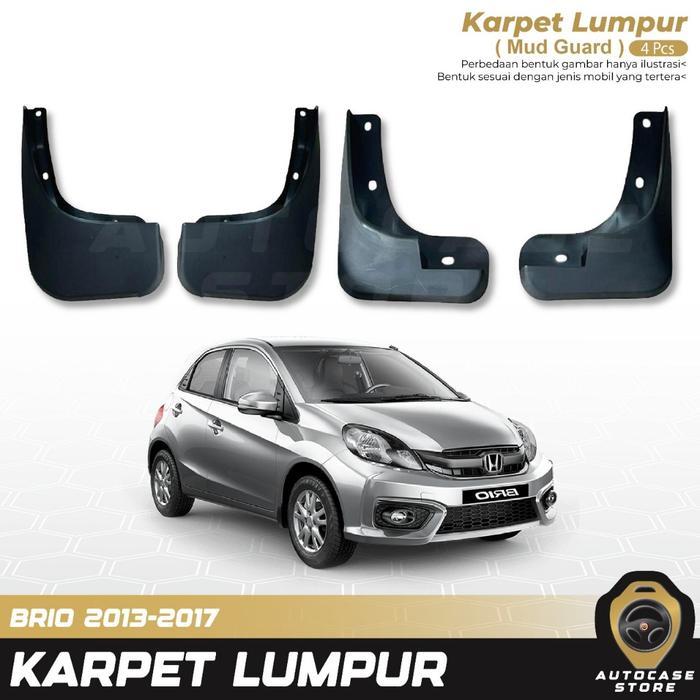 KARPET LUMPUR BRIO SATYA RS 2013 2017 2018 2025 UP 1SET 4PCS KOMPLIT PNP AKSESORIS MOBIL PREMIUM