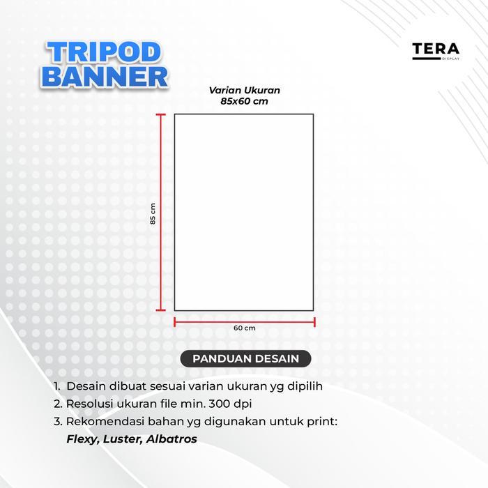 Tripod Banner / Tripod Stand Banner / Tripod Banner 2 Sisi Display Tbk