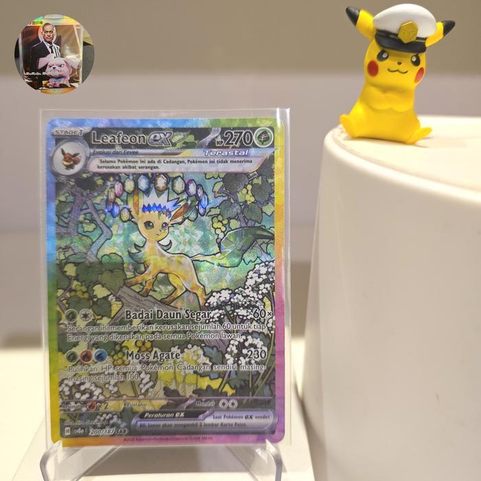 Leafeon Ex Sar sv8a kartu pokemon festival terastal tcg indo