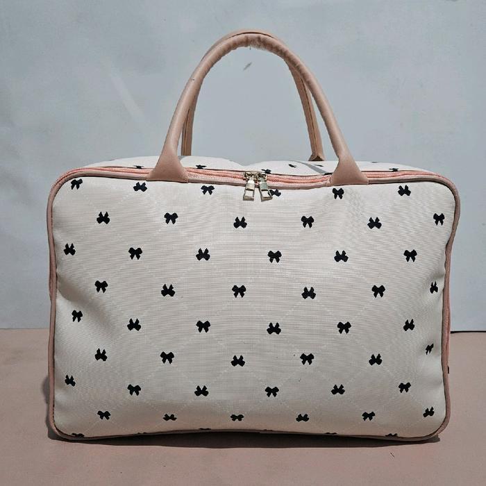 tas travel Wanita motif pita tas koper jinjing tas mudik