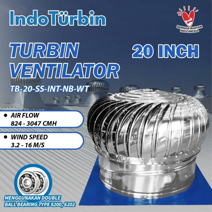 Turbin Ventilator 20 Inch Turbine Roof Exhaust Rumah Pabrik Indoturbin