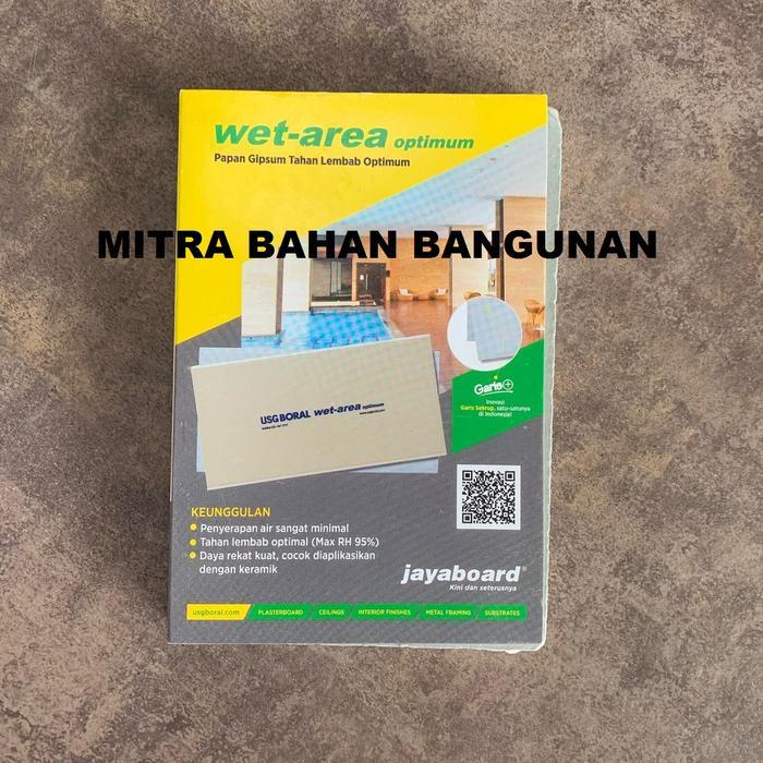 New Gypsum Wet Area Jayaboard 13Mm X 1200 X 2400 Mm - Gypsum Tahan Air Wr 13Mm