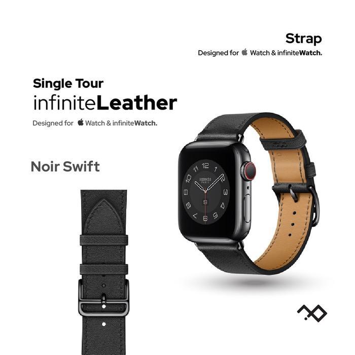 infiniteSpace Leather Single Tour Strap untuk infiniteWatch 11 Pro, 11 Pro Mini & Apple Watch