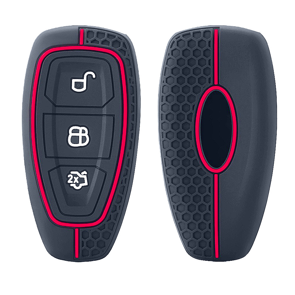 Car Key Pack for Ford ST Line Fiesta Focus Mondeo Ecosport Kuga Puma Edge Escape Metallic Silicone