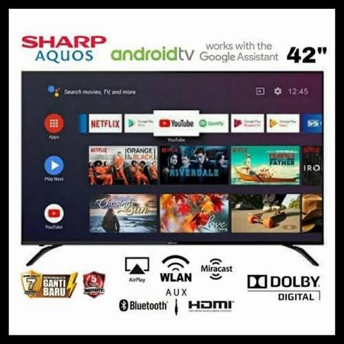 TV SHARP LED 42" 42BG1 ANDROID TV GARANSI RESMI &