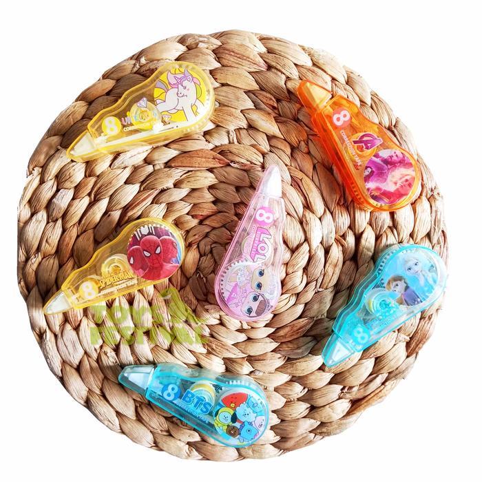 Isi 6 Pcs Correction Tape Roll Mini Tip-Ex Penghapus Tinta Pulpen
