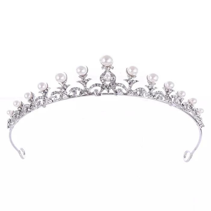Mahkota Tir - Mahkota Wisuda Simple Korea Tiara - Mahkota Pengantin Murah - Aksesoris Pengantin