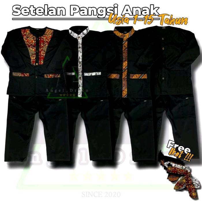 Stelan Pangsi Anak / Pangsi Anak / Baju Pangsi Anak Polos & Batik Fashion