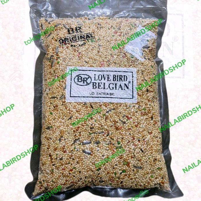 ASLI TERBAIK PAKAN BURUNG LOVEBIRD BELGIAN PAKAN LOVEBIRD BERKUALITAS 1kg READY STOCK