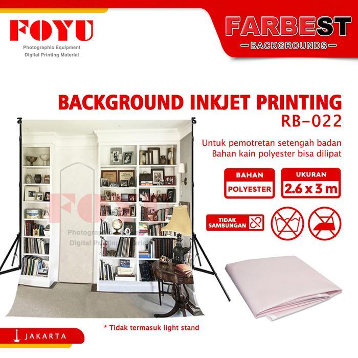 Background Foto Inkjet Uk. 2,6x3 Mtr Wisuda Rak Buku RB-022