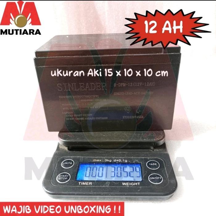 AKI BATERAI MOTOR SEPEDA LISTRIK 12V 12AH SINLEADER SPRAYER ELEKTRIK