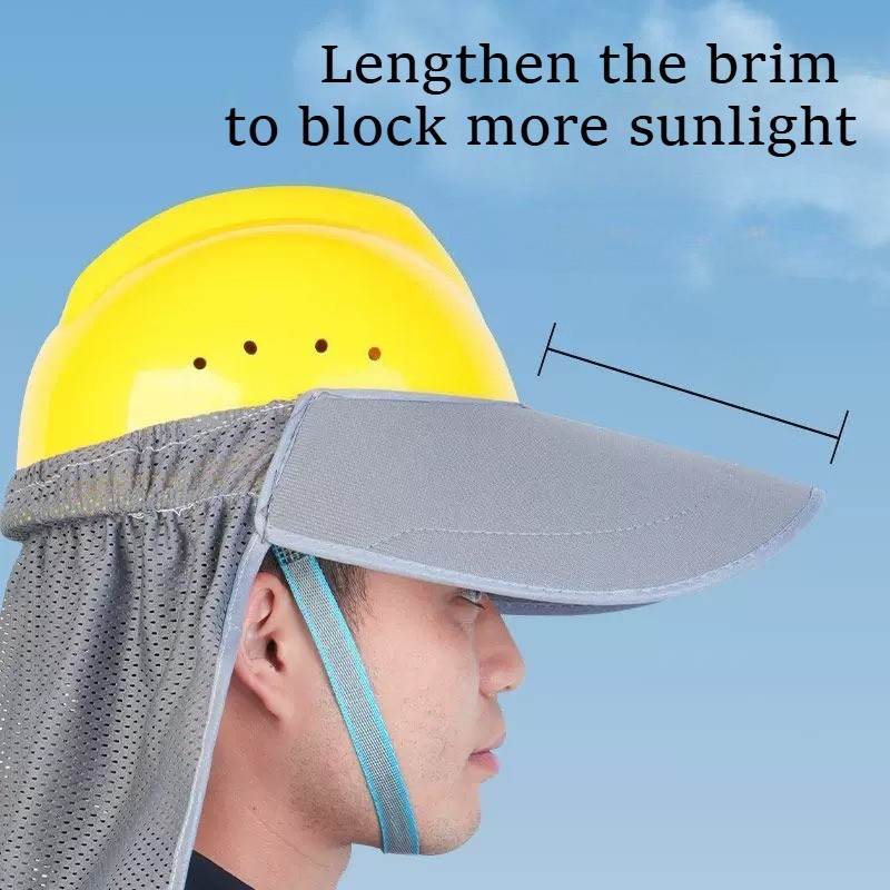 Construction Site Safety Helmet Sun Protection and Sunshade Hat Men's Hat Brim Construction Site Sun