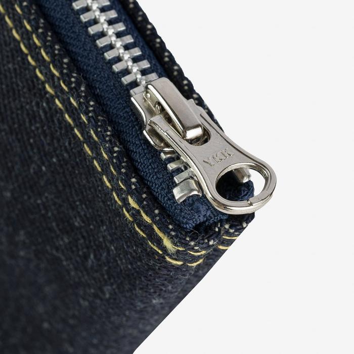 TERBARU Iron Heart 21oz Selvedge Denim Zip-Up Pouch