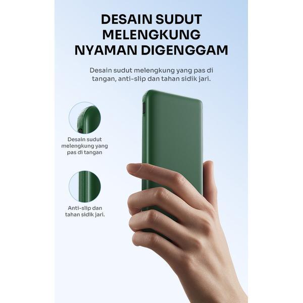 Powerbank Robot 10000Mah Rt180S Dual Input Port Type C & Micro Usb Pasti Ori