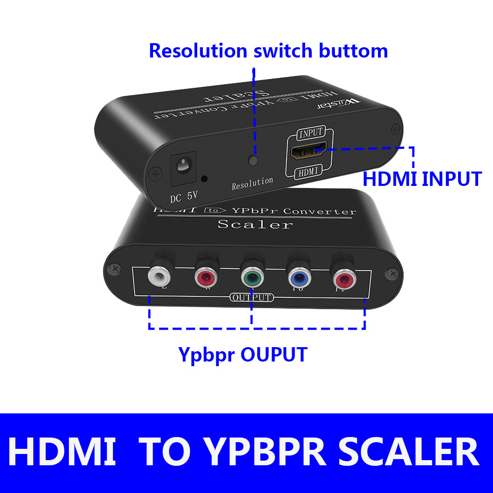 1080P HDMI to component Ypbpr RGB converter adapter HDMI to Ypbpr out adapter converter for TV PS4