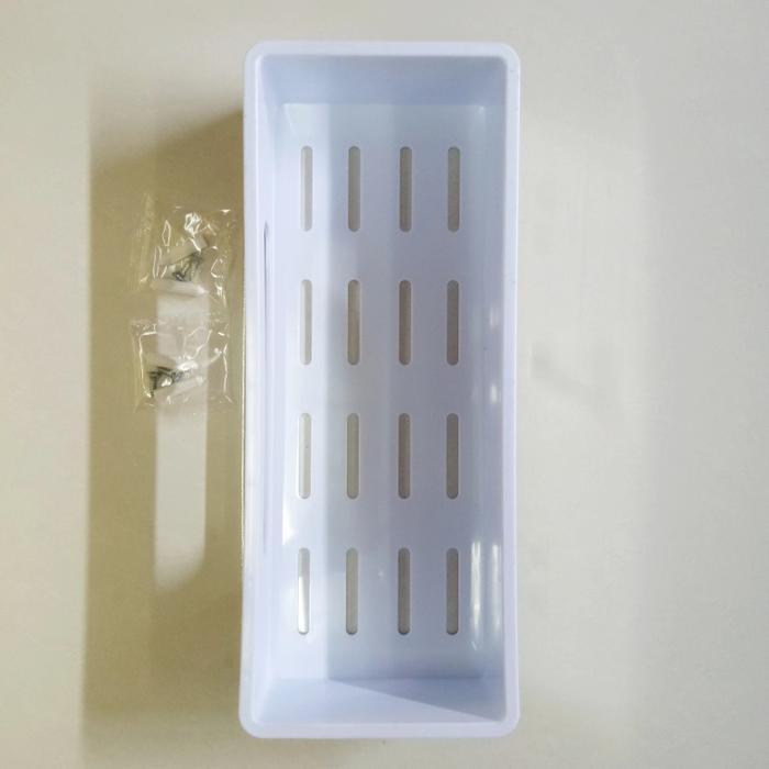 Rak Sudut/Rak Kotak/Rak Sabun Tempat Sabun Fioni Stainless+PVC Plastik