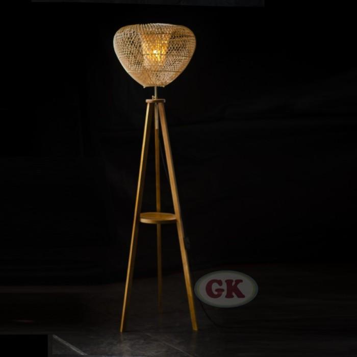 Kap Lampu Standing Rotan BASIC 73 - Handcrafted Rattan Standing Lampshade Best Interior Decor for