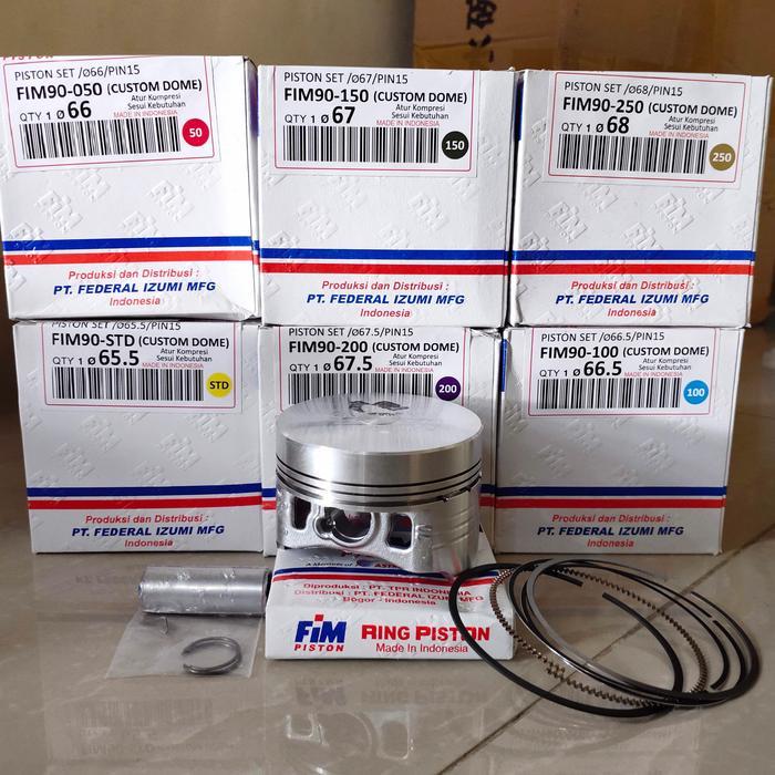 PISTON KIT FIM FIM90 CUSTOME DOME MENTAH PIN 15 CBR OLD TIGER MEGAPRO ORIGINAL QUALITY