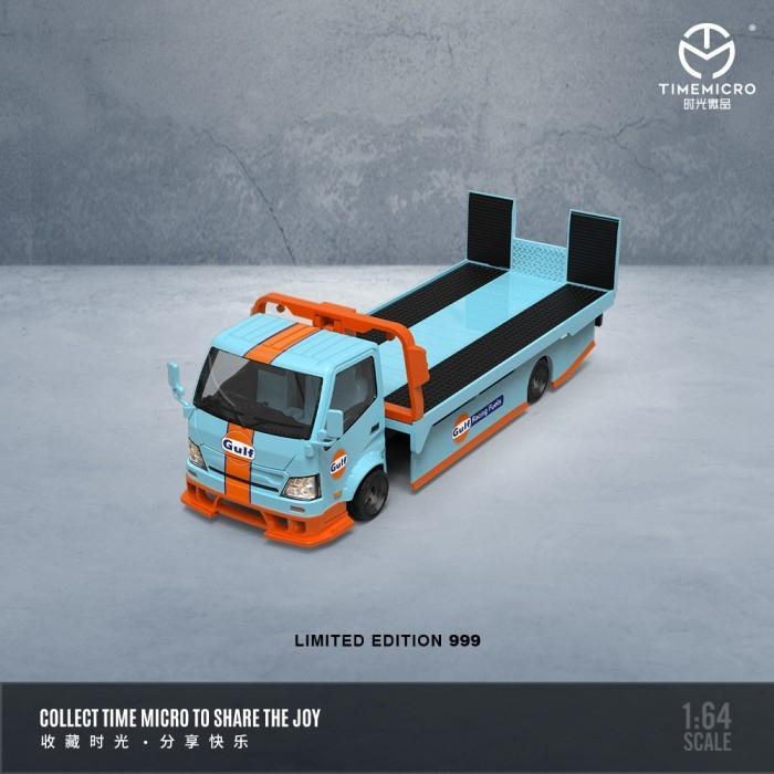 Time Micro 1:64 Hino H300 Flatbed Transport Trailer Truck Gulf Limited