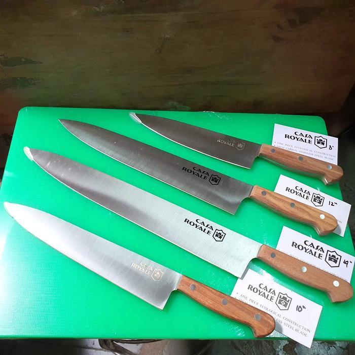 PISAU CHEF DELUXE CASA ROYALE (IWASAKA) GAGANG KAYU 8" 10" 12" 14 INCH
