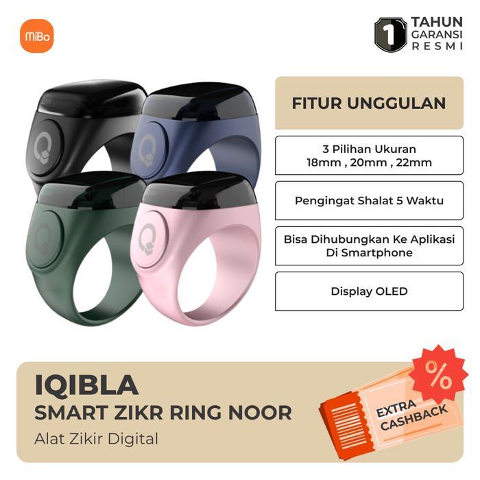 NEW PRODUK IQIBLA ZIKR SMART RING NOOR N01 CINCIN TASBIH MUSLIM DIGITAL