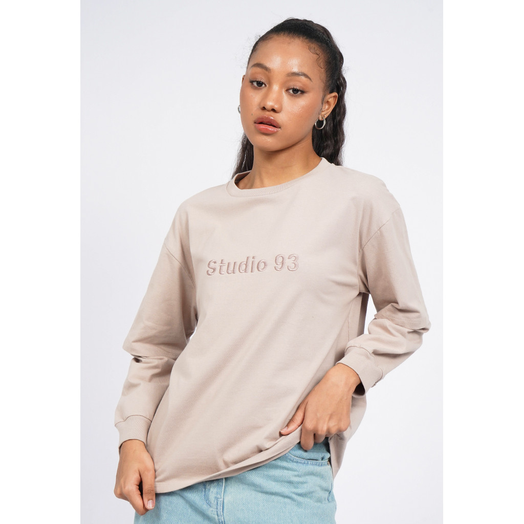 COLORBOX Double Layer Long Sleeve T-Shirt Taupe