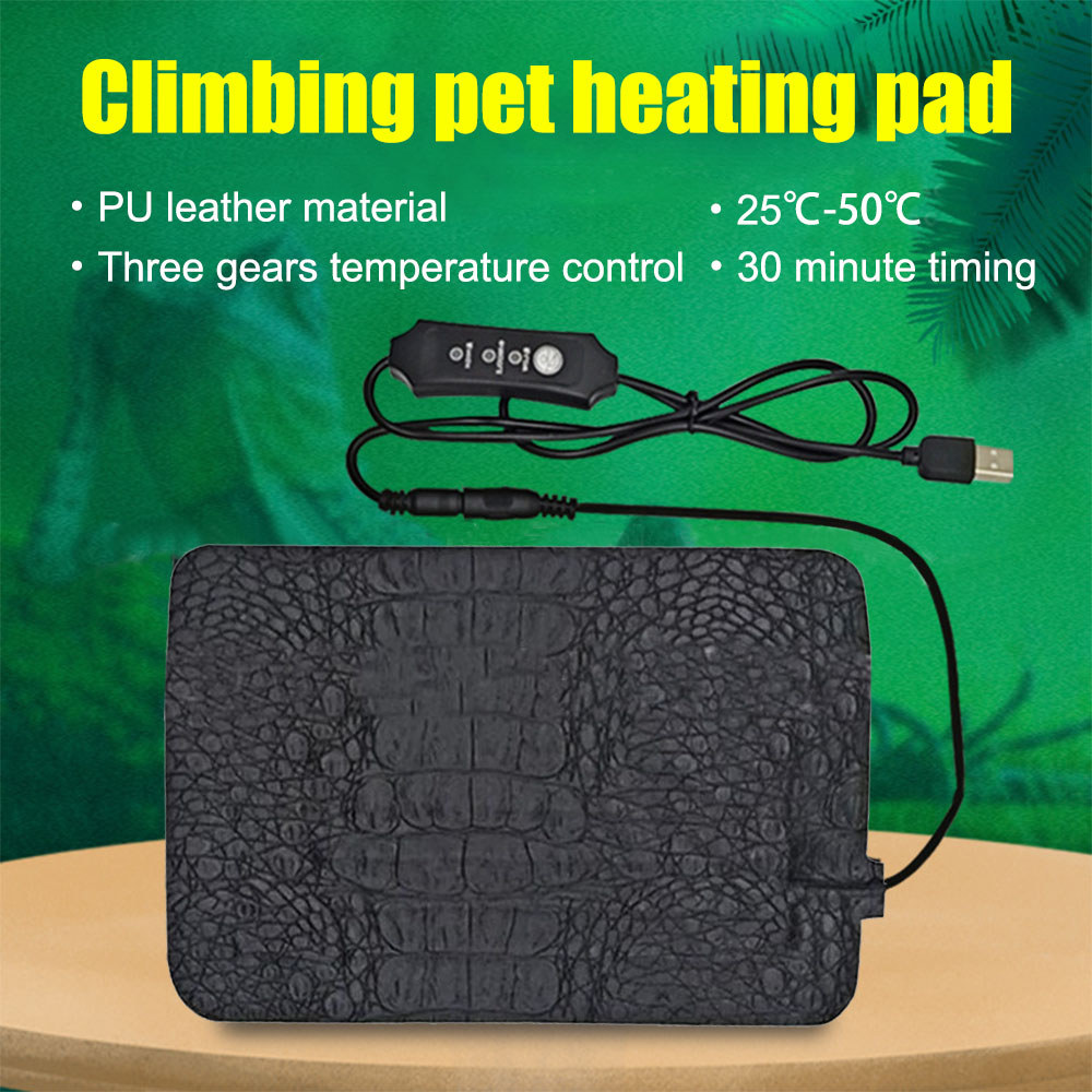 USB Pet Heating Pad Water Resistant Reptile Incubator Heating Pad Three Adjustable Temperatures
