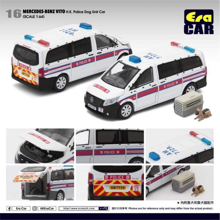 Era Car 1/64 Mercedes Benz Vito HK Police Dog Car Unit