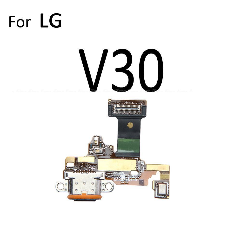 Charging Charger Plug Port Connector Board Parts Flex Cable With Mic For LG V30 V30S Plus V35 V40